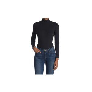 Abound Mock Neck Long Sleeve Bodysuit Black Size L